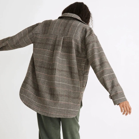 Madewell Bonded Flannel Shirt Jacket Shacket Cohancy Plaid Small Heritage - Picture 3 of 13
